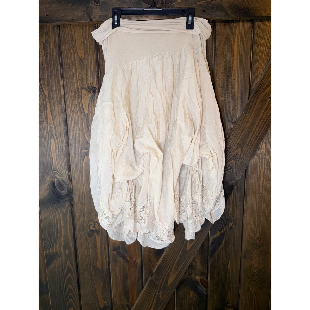 Chic + Mit Made in Italy Balloon Bubble Skirt Boho Lagenlook Fairycore Sz L